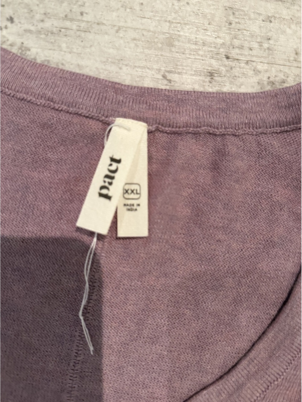 Pact Organic Cotton Classic Fine Knit Relaxed Sweater lavender Heather XXL - Picture 2 of 4